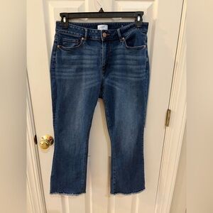 LOFT Outlet Curvy Demi Boot Jeans Size 10 Raw Hem